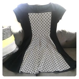 Soprano Stretchy A-Line Patterned Boutique Dress